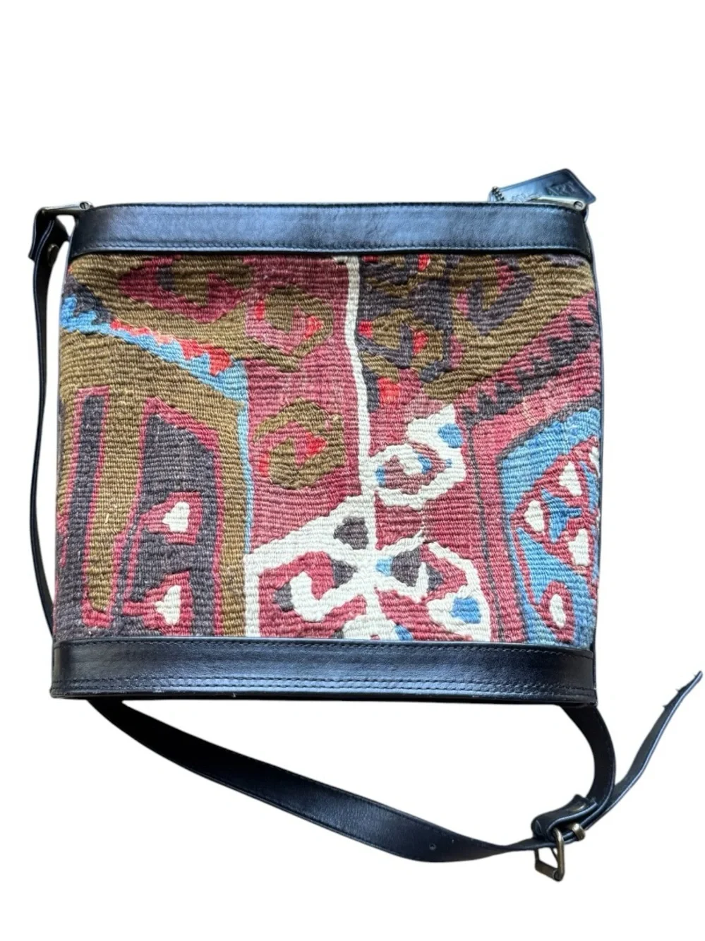 Kilim Turkish Wool & Leather Handbag